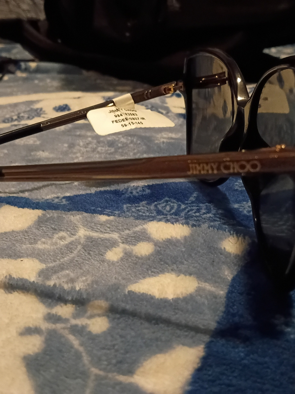 Jimmy Choo Brown Frame Sunglasses with Gold Logo